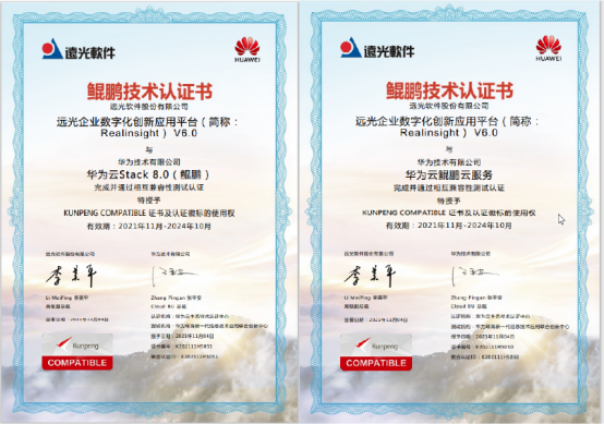 远光Realinsight获华为鲲鹏技术认证